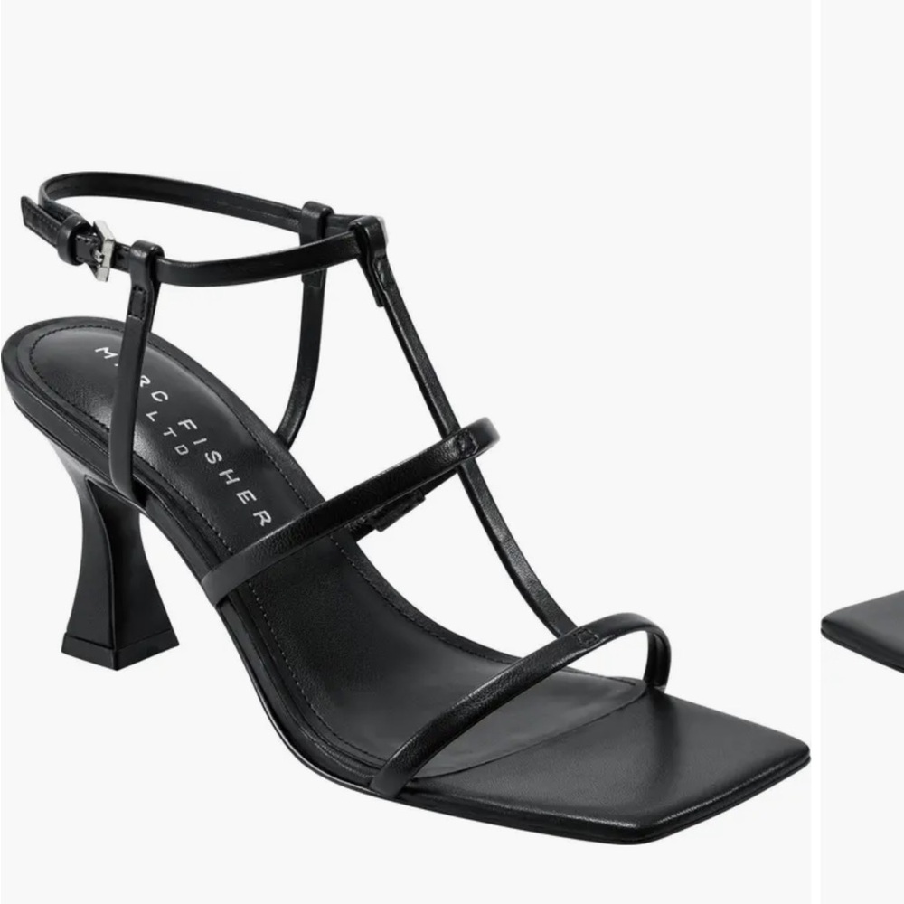 Marc Fisher Black Strappy Heeled Sandals
